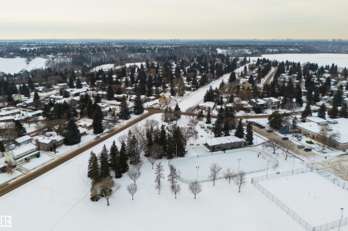 Aerial view of residential area - 12406 49 Avenue, Edmonton, AB 