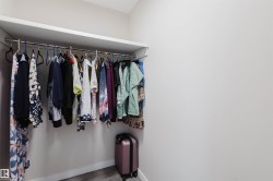 Walk in closet with wood finished floors - 