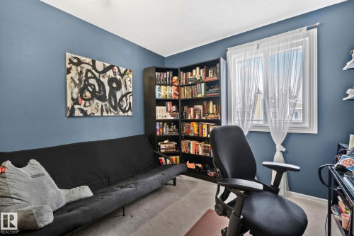 Office area featuring baseboards and carpet flooring - 3 1820 56 Street, Edmonton, AB - Indoor Photo Showing Office