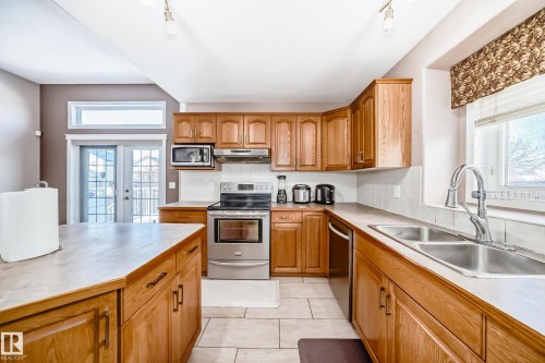16348 89 Street, Edmonton, AB - Indoor Photo Showing Kitchen With Double Sink
