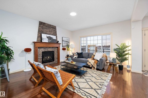 17831 84 Street, Edmonton, AB - Indoor Photo Showing Living Room With Fireplace
