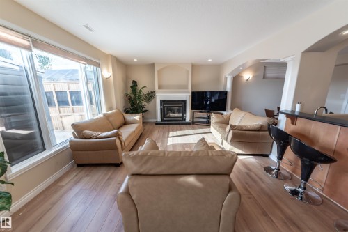 13527 158 Avenue, Edmonton, AB - Indoor Photo Showing Living Room With Fireplace