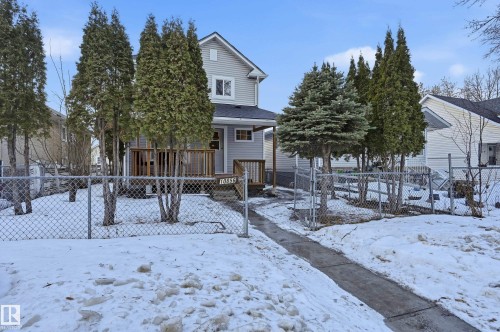 View of front of house featuring a deck - 10656 93 Street, Edmonton, AB - Outdoor