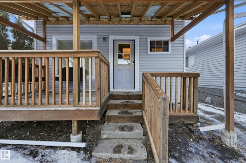 View of deck - 10656 93 Street, Edmonton, AB - Outdoor With Deck Patio Veranda