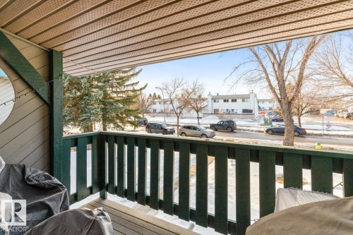 View of wooden terrace - 6411 180 Street, Edmonton, AB - Outdoor With Balcony