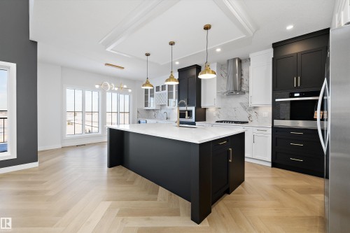 94 Chelles Wynd, St. Albert, AB - Indoor Photo Showing Kitchen With Upgraded Kitchen