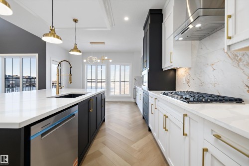 94 Chelles Wynd, St. Albert, AB - Indoor Photo Showing Kitchen With Upgraded Kitchen