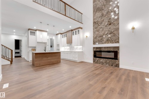 7663 Kimiwan Crescent, Edmonton, AB - Indoor With Fireplace