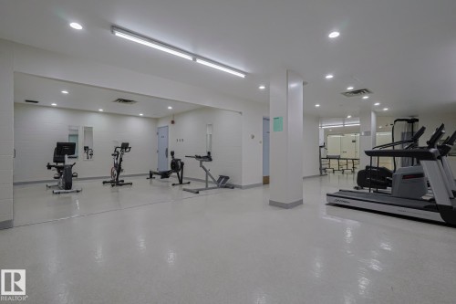 Workout area with recessed lighting - 505 10149 Saskatchewan Drive, Edmonton, AB - Indoor