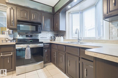 13304 70 Street, Edmonton, AB - Indoor Photo Showing Kitchen With Double Sink