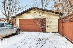 View of snow covered garage - 