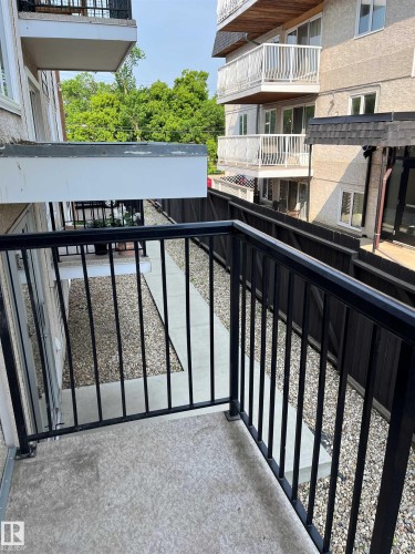 View of balcony - 203 8524 Gateway Boulevard, Edmonton, AB - Outdoor With Exterior