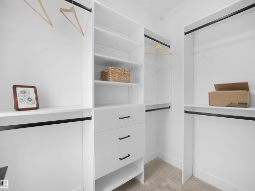 Walk in closet with light carpet - 1168 Gyrfalcon Crescent, Edmonton, AB - Indoor With Storage