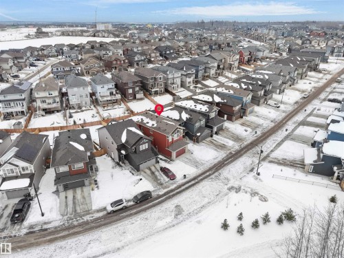 View of snowy aerial view - 1168 Gyrfalcon Crescent, Edmonton, AB - Outdoor With View