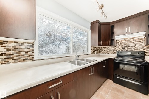 10331 153 Street, Edmonton, AB - Indoor Photo Showing Kitchen With Double Sink With Upgraded Kitchen