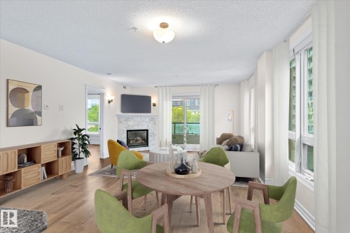 304 10142 111 Street, Edmonton, AB - Indoor With Fireplace
