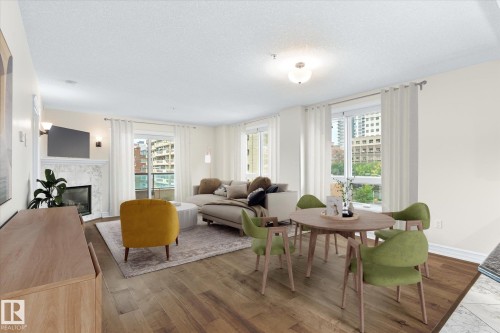 304 10142 111 Street, Edmonton, AB - Indoor With Fireplace