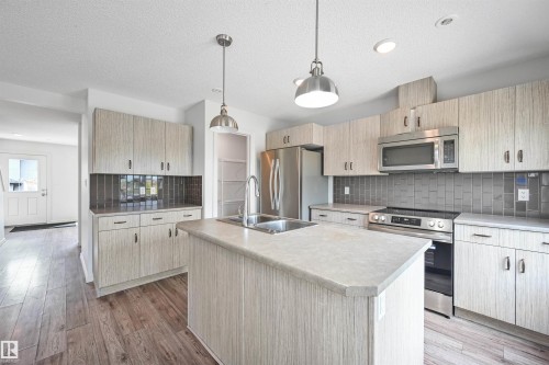 3 2215 24 Street, Edmonton, AB - Indoor Photo Showing Kitchen With Stainless Steel Kitchen With Double Sink With Upgraded Kitchen