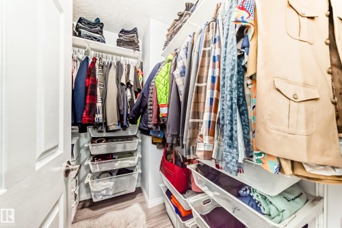 Walk in closet with light wood-style flooring - 6 Jefferson Road, Edmonton, AB 