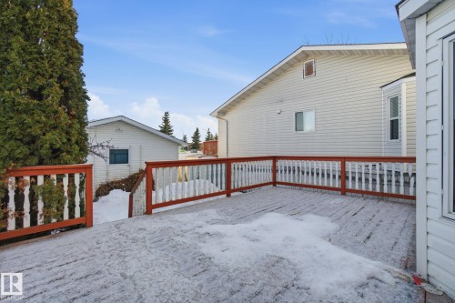 View of snow covered deck - 8006 15A Avenue, Edmonton, AB - Outdoor With Exterior