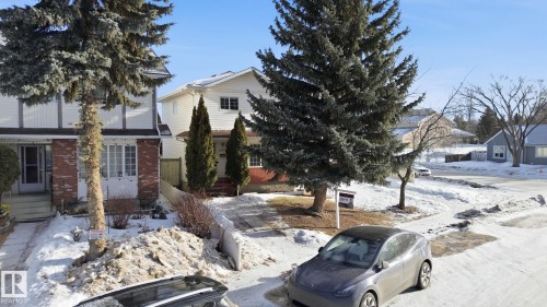View of property hidden behind natural elements with brick siding - 8006 15A Avenue, Edmonton, AB - Outdoor