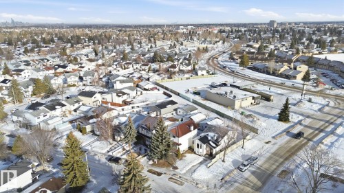 Aerial view of property's location featuring nearby suburban area - 8006 15A Avenue, Edmonton, AB - Outdoor With View