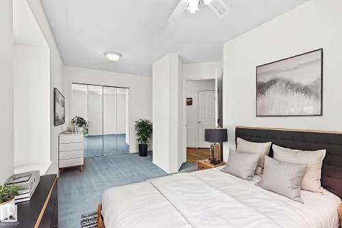 Virtually staged. - 2 Creekside Way, Spruce Grove, AB - Indoor Photo Showing Bedroom