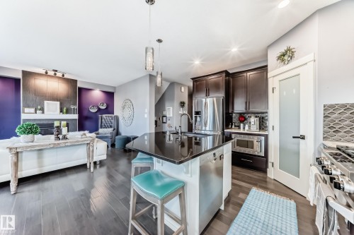 3411 8 Street, Edmonton, AB - Indoor Photo Showing Kitchen With Stainless Steel Kitchen With Upgraded Kitchen