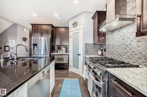 3411 8 Street, Edmonton, AB - Indoor Photo Showing Kitchen With Stainless Steel Kitchen With Double Sink With Upgraded Kitchen
