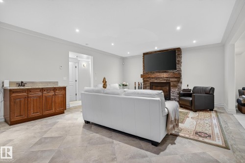 54 53305 Rge Road 273, Rural Parkland County, AB - Indoor Photo Showing Other Room With Fireplace