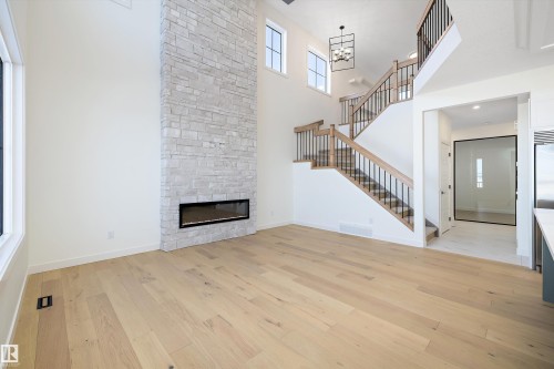 90 Chelles Wynd, St. Albert, AB - Indoor With Fireplace