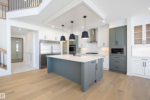 90 Chelles Wynd, St. Albert, AB - Indoor Photo Showing Kitchen With Upgraded Kitchen