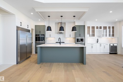 90 Chelles Wynd, St. Albert, AB - Indoor Photo Showing Kitchen With Upgraded Kitchen