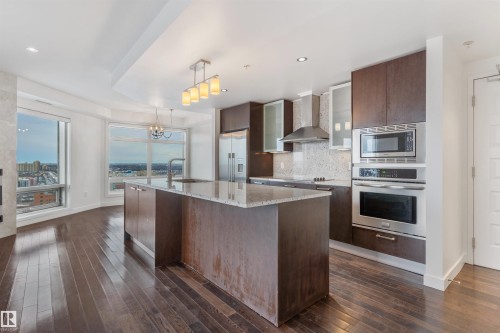 1901 10388 105 Street, Edmonton, AB - Indoor Photo Showing Kitchen With Upgraded Kitchen