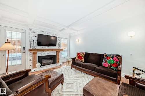 18 Morgan Crescent, St. Albert, AB - Indoor Photo Showing Living Room With Fireplace