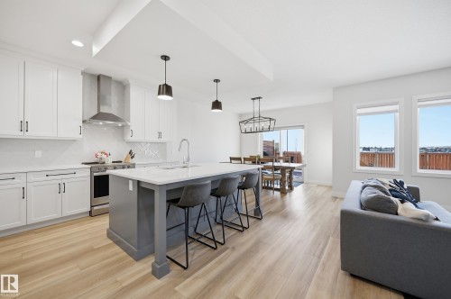 54 Willow Link, Fort Saskatchewan, AB - Indoor Photo Showing Kitchen With Upgraded Kitchen