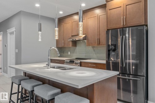 16807 60 Street, Edmonton, AB - Indoor Photo Showing Kitchen With Double Sink With Upgraded Kitchen