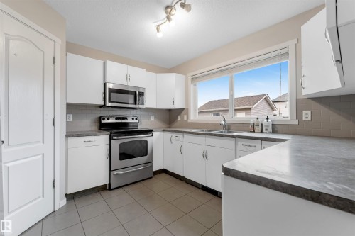 610 Tamarack Road, Edmonton, AB - Indoor Photo Showing Kitchen With Double Sink