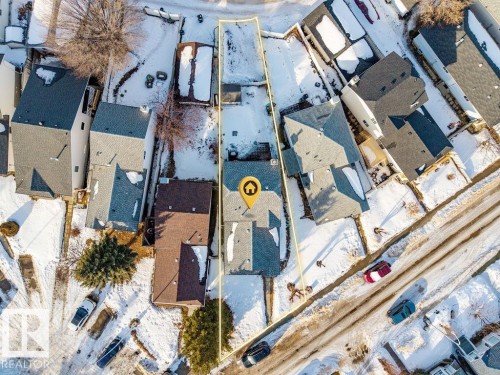 Aerial view of residential area - 736 Johns Road, Edmonton, AB -  With View