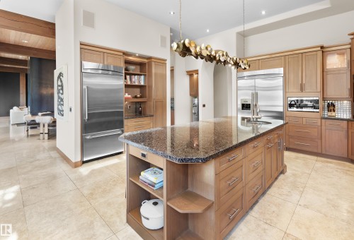 56 Windermere Drive, Edmonton, AB - Indoor Photo Showing Kitchen With Upgraded Kitchen