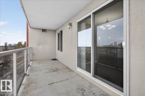 View of balcony - 402 10649 Saskatchewan Drive, Edmonton, AB - Outdoor With Balcony With Exterior