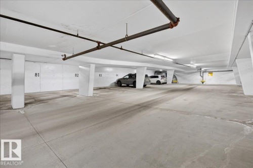 View of parking deck - 402 10649 Saskatchewan Drive, Edmonton, AB - Indoor Photo Showing Garage
