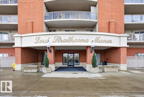 View of apartment building / complex - 402 10649 Saskatchewan Drive, Edmonton, AB - Outdoor With Balcony With Exterior