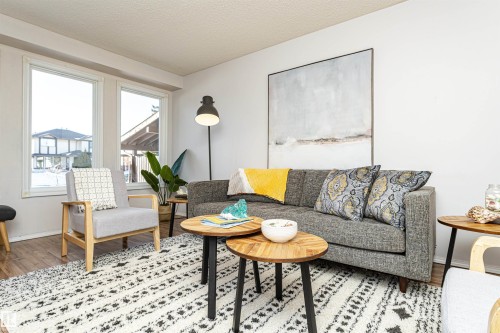 8660 27 Avenue, Edmonton, AB - Indoor Photo Showing Living Room