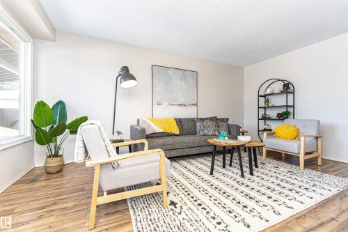 8660 27 Avenue, Edmonton, AB - Indoor Photo Showing Living Room