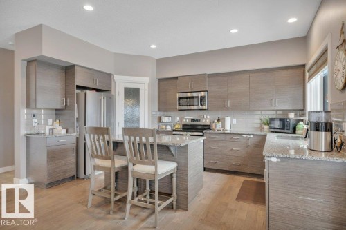 45 Sandalwood Place, Leduc, AB - Indoor Photo Showing Kitchen With Stainless Steel Kitchen With Upgraded Kitchen