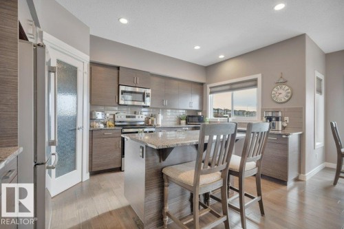 45 Sandalwood Place, Leduc, AB - Indoor Photo Showing Kitchen With Stainless Steel Kitchen With Upgraded Kitchen