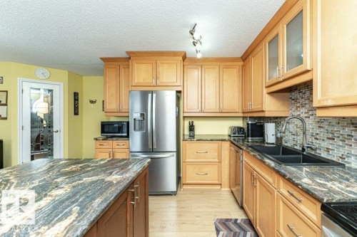 3010 108 Street, Edmonton, AB - Indoor Photo Showing Kitchen With Double Sink