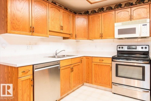 111 10935 21 Avenue, Edmonton, AB - Indoor Photo Showing Kitchen With Double Sink