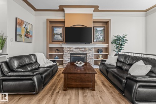 20 Lafleur Drive, St. Albert, AB - Indoor Photo Showing Living Room With Fireplace